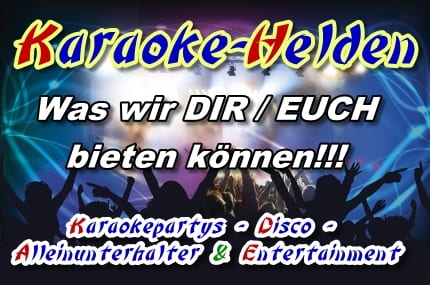 Karaoke-Helden Perfekte Karaokeparty - Was wir Euch bieten können